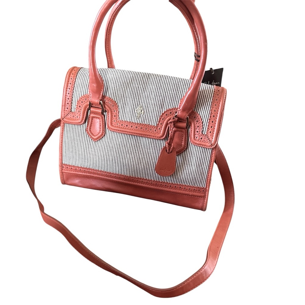 Cole Haan Brooke SM Flap ToTe Handbag/Crossbody Leather/Fabric NEW